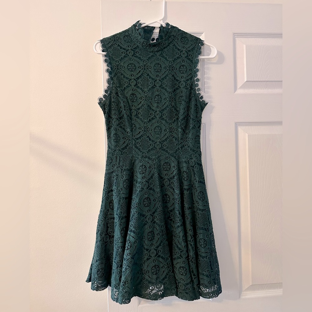 Lace A-line mini dress